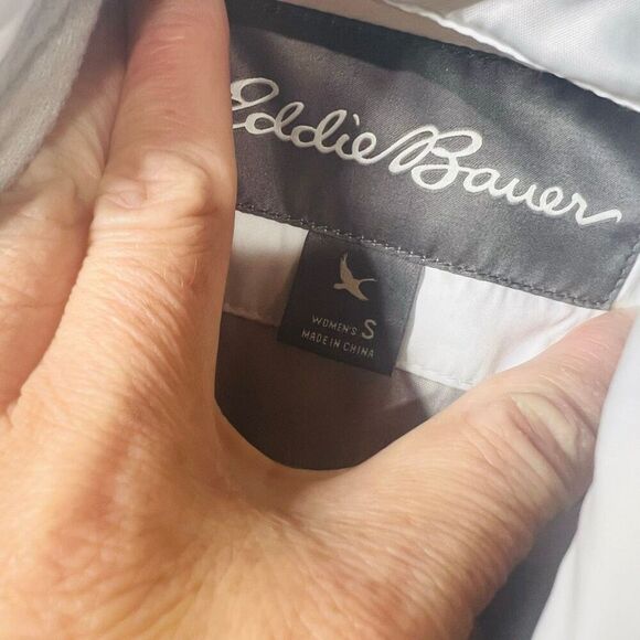 Eddie Bauer White Puffer Down Vest Sz Small - Picture 5 of 12